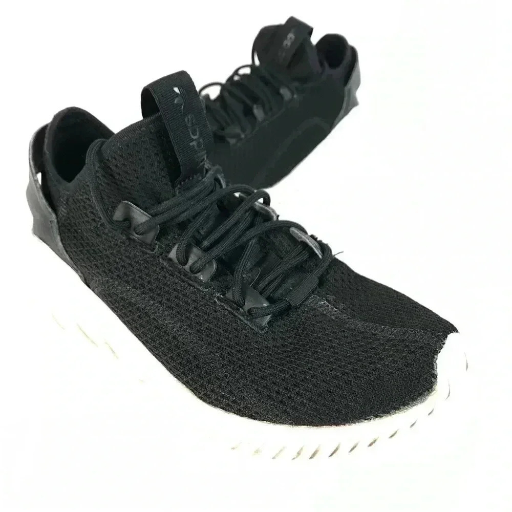 Adidas Black Mesh Tubular Doom Sock  Primeknit Sneaker Shoes